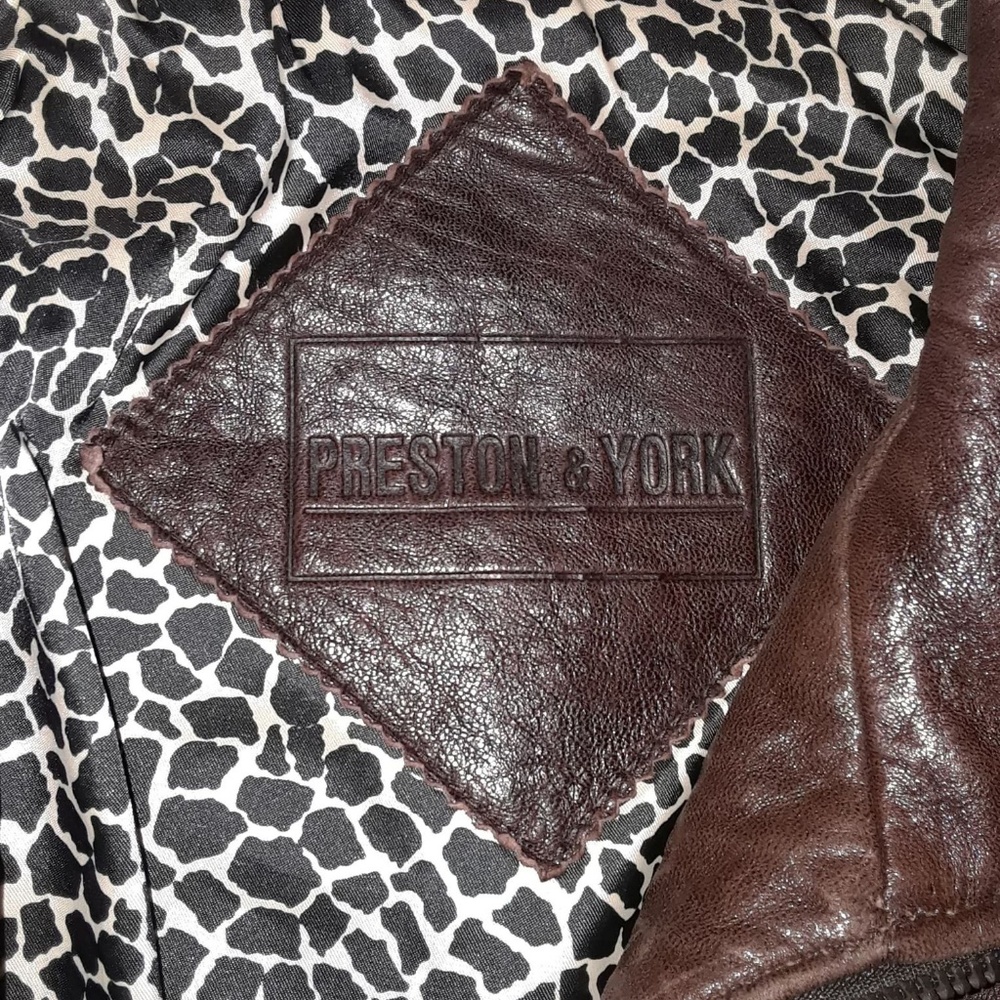 Preston & York Brown leather Vintage Jacket